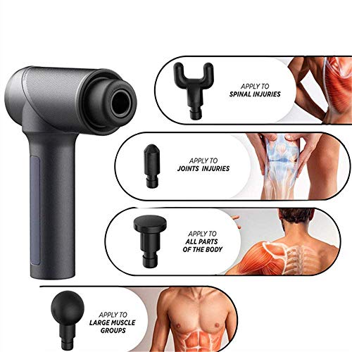 GFQ Electric Mute Masajeador portátil de Mano Masajeador de vibración de Alta frecuencia para aliviar el Dolor Yoga Fitness