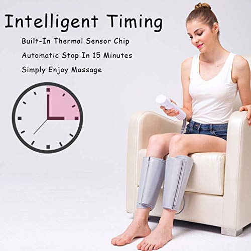 GFQ Máquina de circulación de piernas Compresión de Aire inalámbrica para pies y pantorrillas Masaje de circulación eléctrica con Controlador de Mano Linfedema de Shiatsu