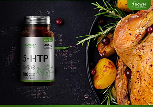 GH 5HTP 400mg 180 Capsulas Veganas de Alta Resistencia | 5 HTP Extracto de Semilla de Griffonia Simplicifolia | Pastillas para Dormir Bien | Reduce Estres y Aumenta la Energia | Sin OGM