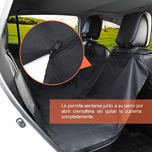 GHB Cubierta Universal Protector Impermeable de Tapicería de Coche para Perros Mascotas y Viajes con Hebilla de Seguridad