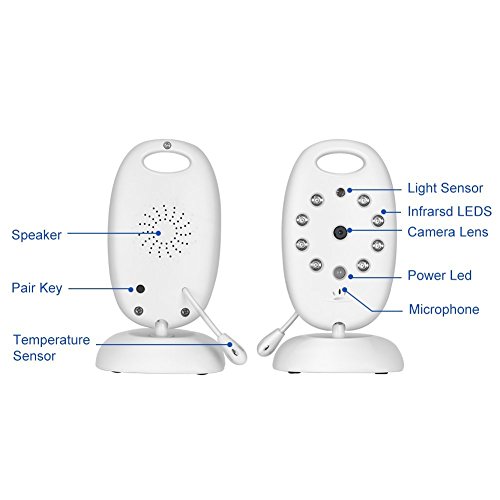 GHB Vigilabebé Inalambrico con LCD 2 Pulgadas y Cámara con Visión Nocturna