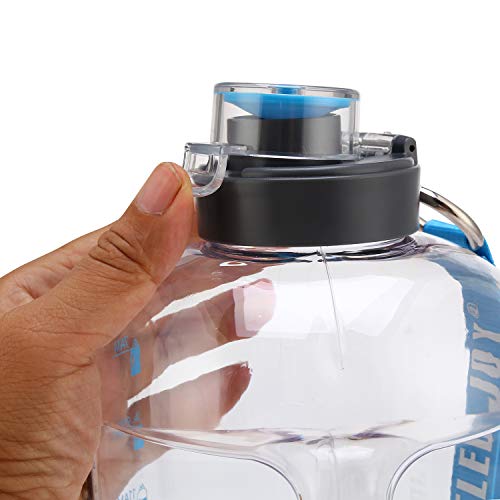 GHONLZIN Botella de Agua Deportiva, 2.5 L Water Bottle con Marcador de Tiempo Apto para Lavavajillas Sin BPA para el Athletic (2.5 L/88OZ)