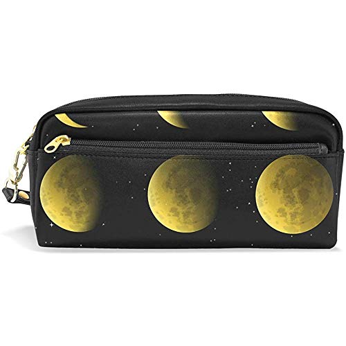 G.H.Y Estuche de lápices Bolsa Fases Lunares para Maquillaje de Estudiante de Oficina 7.9x2.4x3.5in