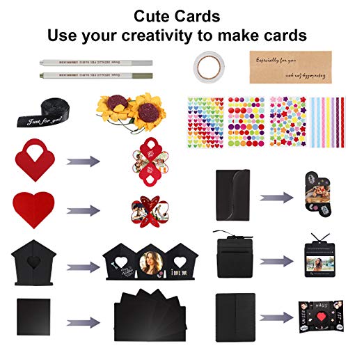 Gifort Explosion Box, Creative DIY Photo Album de Accesorios, Hecho a Mano Sorpresa Explosión Caja de Regalo Amor Memoria para cumpleaños Aniversario Boda San Valentín Día de la Madre Navidad
