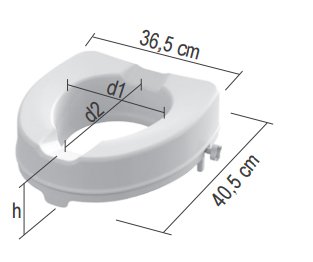 Gima – Asiento elevador para inodoro, con sistema de montaje, 10 cm
