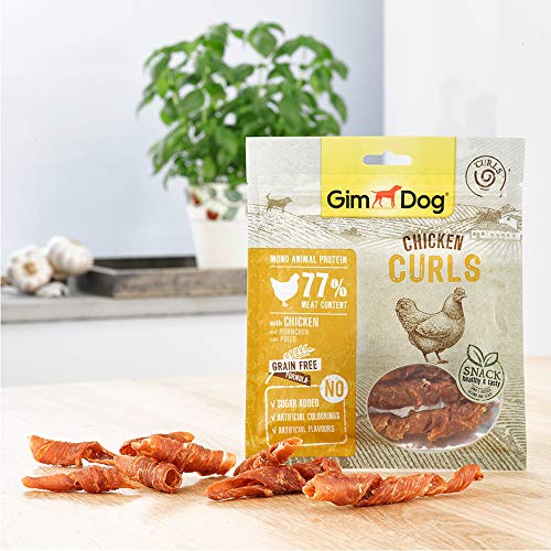 Gimdog 541723 - Chicken Fillets Snacks Naturales para Perros, 55 gr, Marrón