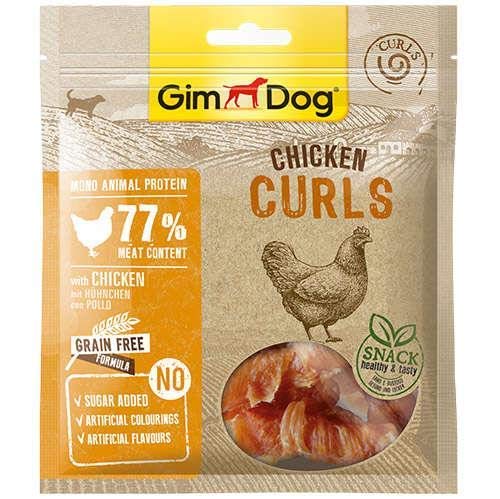 Gimdog 541723 - Chicken Fillets Snacks Naturales para Perros, 55 gr, Marrón