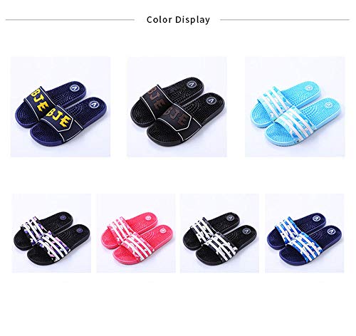 Ginsenget Chanclas Slide Beach Pool,Zapatillas Masaje púas,Zapatillas pies Puntos acupuntura Salud,Zapatillas baño Ducha,Mujer Negra,39,Sandalias Zapatillas Playa Amantes
