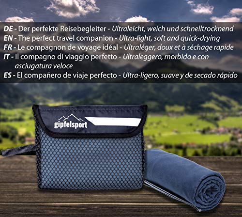 gipfelsport Toalla de Microfibra Azul Marino 1x S(80x40cm)