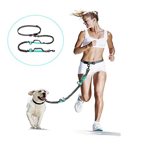 Girls'love talk Correa para Perro con Manos Libres,Cinturón Reflectante Multifuncional,Doble Cuerda Elástica para Perros,Ideal para Correr,Trotar o Caminar