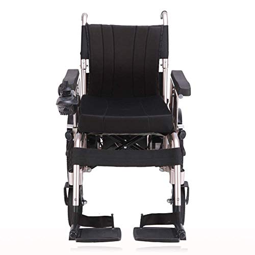 GJHW Silla De Ruedas Eléctrica Doble Scooter Portátil Plegable De Cuatro Ruedas Totalmente Automático con Silla De Ruedas,Gold-XS