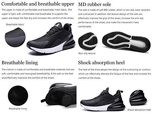 GJRRX Zapatillas Deporte Hombre Zapatos para Correr Athletic Cordones Air Cushion 3cm Running Sports Sneakers