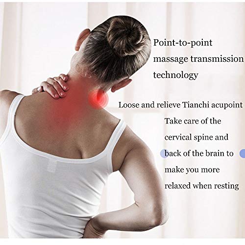 GJYU Masajeador De Cuello En Forma De U con Función De Calefacción, Almohada para El Cuello, Soporte para La Cabeza, Almohada Suave, para Dormir, Descanso, Almohada De Viaje, Avión Y Uso Doméstico