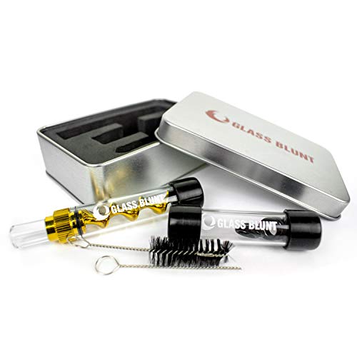 Glass Blunt Pipa de cristal o vaporizador para 1,5 gramos de hierba Mini Glass Blunt