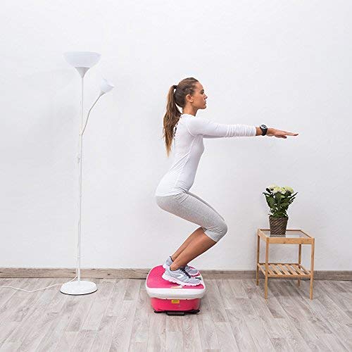 GLOBAL RELAX Zen Shaper® Plus Plataforma vibratoria oscilante Fitness - Rosa (Modelo 2020) - Tabla vibradora de Gimnasia para Adelgazar y Perder Peso - 3 áreas de Ejercicio - Garantía 2 Años