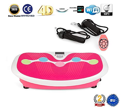 GLOBAL RELAX Zen Shaper® Plus Plataforma vibratoria oscilante Fitness - Rosa (Modelo 2020) - Tabla vibradora de Gimnasia para Adelgazar y Perder Peso - 3 áreas de Ejercicio - Garantía 2 Años