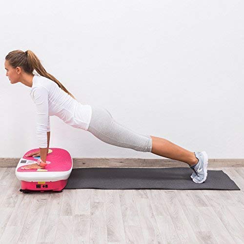 GLOBAL RELAX Zen Shaper® Plus Plataforma vibratoria oscilante Fitness - Rosa (Modelo 2020) - Tabla vibradora de Gimnasia para Adelgazar y Perder Peso - 3 áreas de Ejercicio - Garantía 2 Años