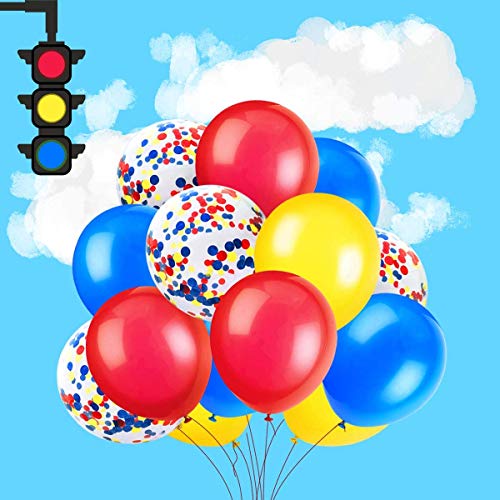Globos Cumpleaños Decoracione de Niños, Feliz Cumpleaños Decoración Fiesta Cumpleaños Globo de Transporte, Avión Tren Coche de policía Autobús