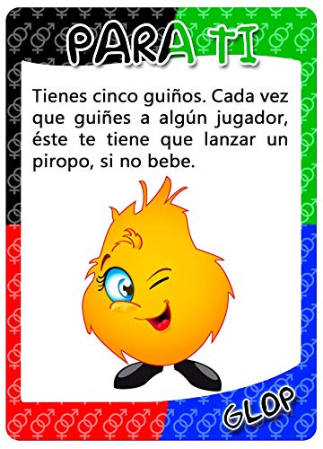 Glop Erótico - Juego para Beber Picante- el Juego de Cartas más Atrevido- Juego de Mesa para Adultos - 100 Cartas
