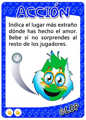 Glop Erótico - Juego para Beber Picante- el Juego de Cartas más Atrevido- Juego de Mesa para Adultos - 100 Cartas