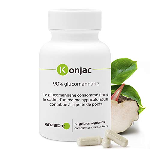 GLUCOMANANO (KONJAC) * OFERTA 3+1 GRATIS * 371 mg / 252 cápsulas * Titulado al 90% en glucomanano * Cardiovascular, Peso (adelgazamiento, corta-hambre)