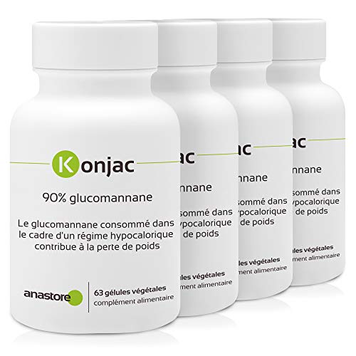 GLUCOMANANO (KONJAC) * OFERTA 3+1 GRATIS * 371 mg / 252 cápsulas * Titulado al 90% en glucomanano * Cardiovascular, Peso (adelgazamiento, corta-hambre)
