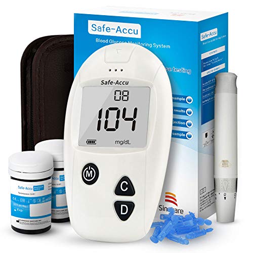 Glucosa en sangre kit de Safe Accu control de la diabetes kit de prueba de azúcar en sangre kit Codefree Pack 50 tiras para diabéticos-en mg/dL