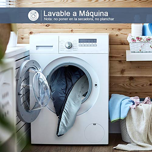 Glymnis Saco de Dormir Ultraligero con Capucha Saco de Dormir Rectangular con Almohada Inflable y Bolsa de Compresión Saco de Dormir Verano para Viaje Camping Senderismo 220x75 cm Azul Marino