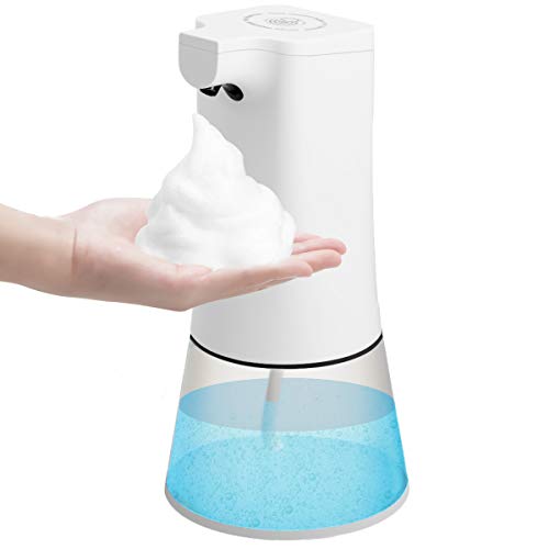 Godmorn Dispensador de jabón automático, 350ml USB Carga Dispensador de Jabón Sensor Infrarrojo Sin Contacto, IPX4 Volumen de Espuma Ajustable para los baños Cocina aseos oficinas hoteles