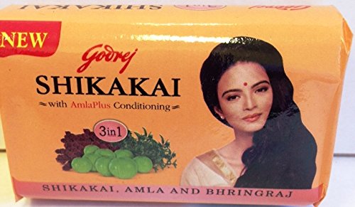 Godrej shikakai , Amla y Bhrigraj jabón para cabello (pack de 3)