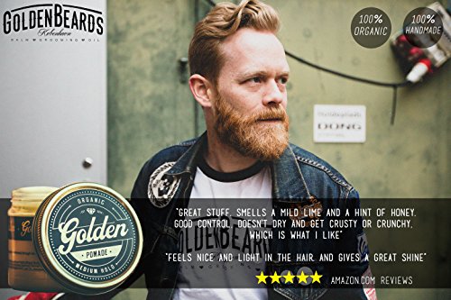 Golden Beards 100ML Pomada para el pelo Orgánica y Natural con BASE DE ACEITE Y CERA 100 ml