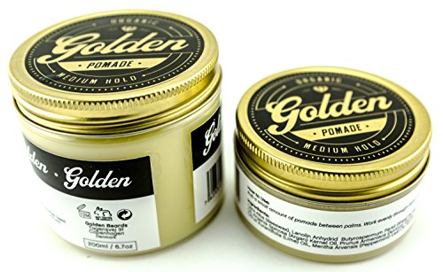Golden Beards 100ML Pomada para el pelo Orgánica y Natural con BASE DE ACEITE Y CERA 100 ml