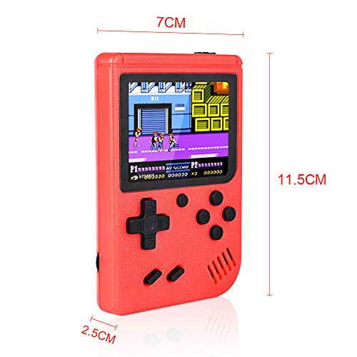 GOLDGE 2pcs Consola de Juegos Portátil para Niños, Consola Retro Juegos Clásicos Compatible con Salida de TV y Pantalla a Color de 3 Pulgadas con Batería Recargable Regalo de Cumpleaños