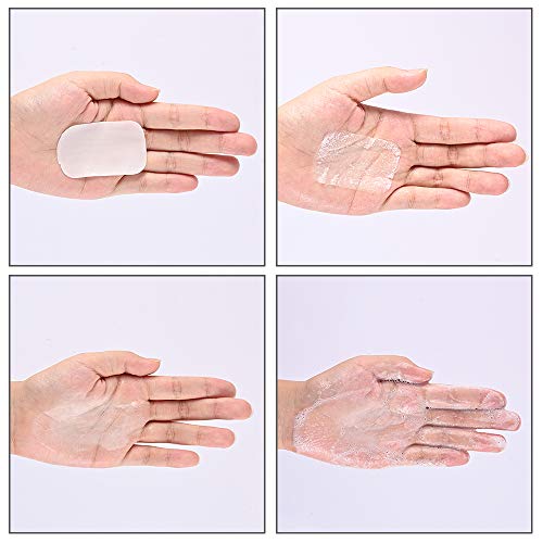 GOLDGE 350 Piezas o Más Jabón Desechable Papel, Jabones en Papel Desechables con 6 Caja de Plástico para Exteriores Camping Senderismo Viajes (Colores Diferentes)