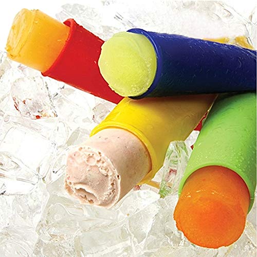 GOLDGE 7psc Moldes para Helados y Embudo Plegable de Silicona, Fabricantes de Paletas de Hielo para Hacer Polos de Hielo Helado Zumo Batido Yogur