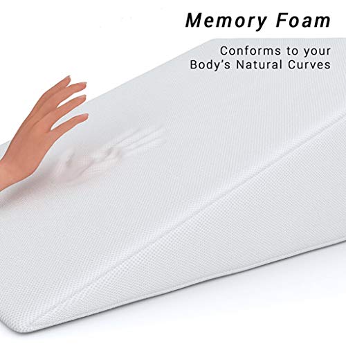 Goldstar Doctor - Almohada ortopédica en forma de cuña para elevación, soporte hipoalergénico para el dolor de espalda, reflujo gastroesofágico crónico, ronquidos, acidez estomacal, multiusos