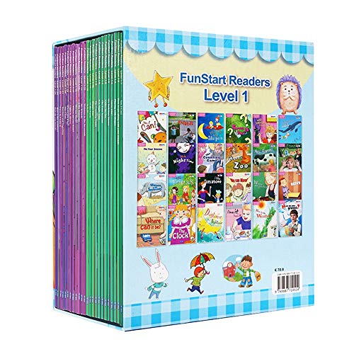 GonFan Los Libros para niños Inglés iluminación Original Inglés Graduado de Lectura 1 de Niños Libro de imágenes 24 Vocabulario Libros 3-6 años de Edad (Color : Multi-Colored, Size : 24x17.5x9.8cm)