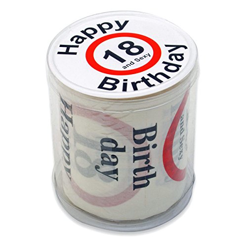 Goods & Gadgets Divertido Diversión Papel higiénico para el 18º cumpleaños Papel higiénico Artículos de Regalo Decoración de cumpleaños