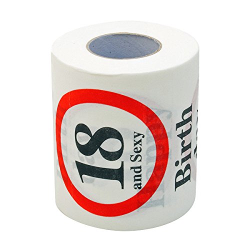 Goods & Gadgets Divertido Diversión Papel higiénico para el 18º cumpleaños Papel higiénico Artículos de Regalo Decoración de cumpleaños