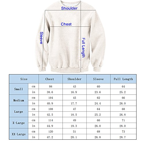 Goodstoworld Hombre Mujer Sudadera Navidad 3D Decoración Navideña Divertida Ugly Tendencia Casual Sweatshirt Jerseys Jumpers Pullover Cuerpo incómodo XXL
