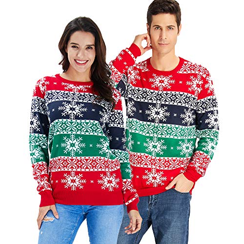 Goodstoworld Jerseys Navideño Mujer Hombre Familia para Parejas Novedad Feo Motivos Disfraz Navidad Ugly Christmas Sweater Jumper