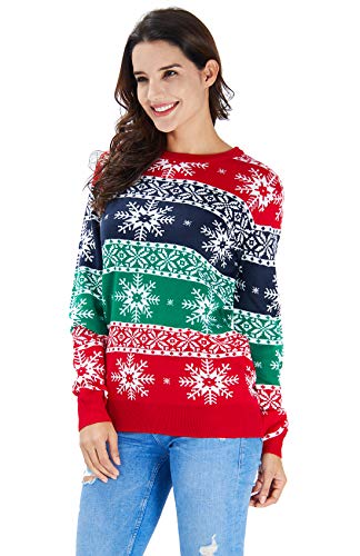 Goodstoworld Jerseys Navideño Mujer Hombre Familia para Parejas Novedad Feo Motivos Disfraz Navidad Ugly Christmas Sweater Jumper