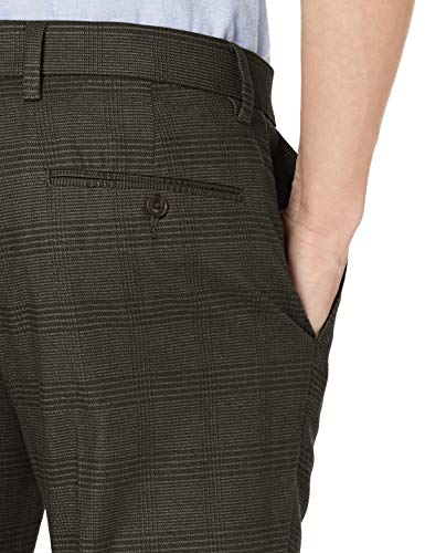 Goodthreads - Pantalón chino sin arrugas, ajustado, para hombre, Olive Glen Plaid, 35W x 30L