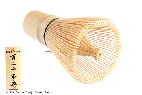 Goodwei Kit Utensilios para té Matcha: Batidor de bambú Chasen 120 Varillas con Cuchara Chashaku