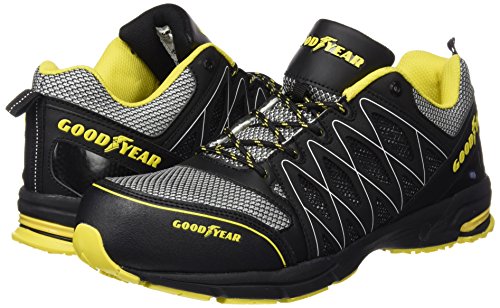 Goodyear GYSHU1502, Zapatillas de Seguridad para Hombre, Negro (Black/Yellow), 44 EU