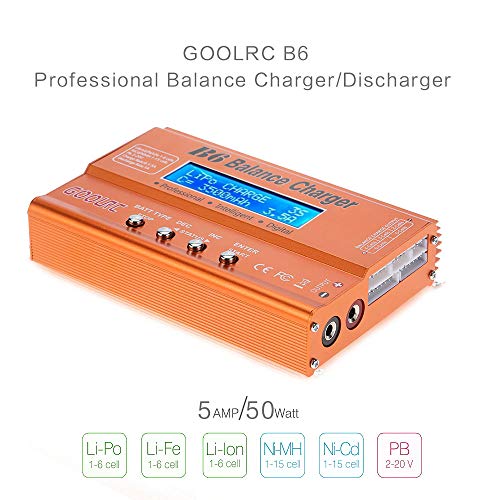 GoolRC Cargador del Balance /Descargador B6 Mini Multifuncional para RC Batería LiPo Lilon LiFe NiMH Pb