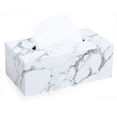 GORESE - Funda rectangular de piel para caja de pañuelos