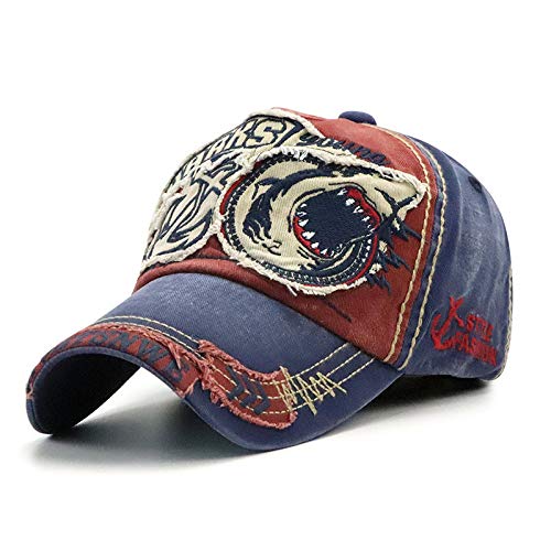 Gorra de béisbol Lavada, Hombres y Mujeres, Tendencia con Personalidad de tiburón, Gorras Europeas y Americanas, Sombreros para el Sol de Primavera y otoño