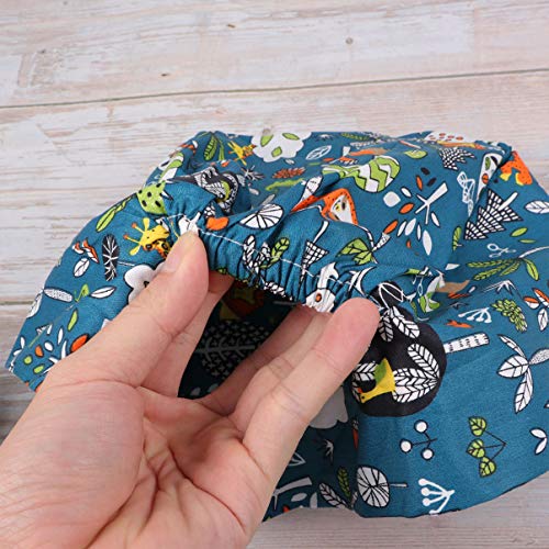 gorra de trabajo unisex algodón estampado bosque gorro de belleza para hombres mujeres mantener el cabello limpio gorra de trabajo