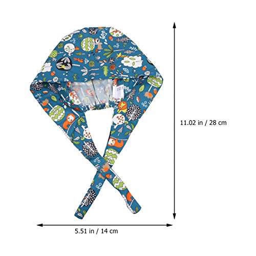 gorra de trabajo unisex algodón estampado bosque gorro de belleza para hombres mujeres mantener el cabello limpio gorra de trabajo